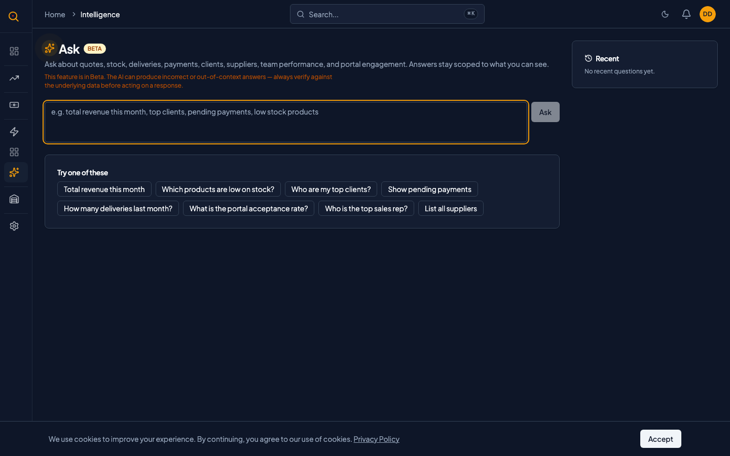 A complete Ask AI response showing a markdown summary, chart, and clickable entities